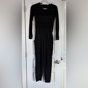 ASOS Petite Mesh Black Jumpsuit